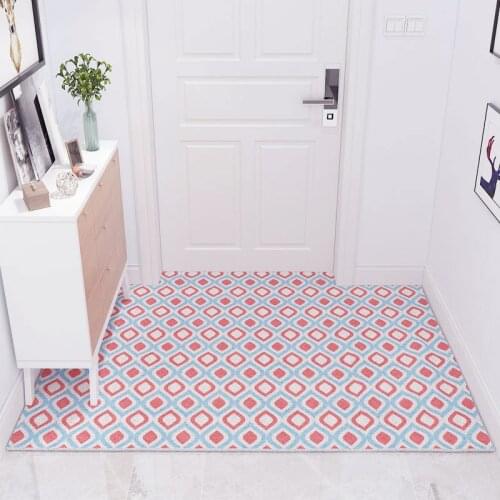 Custom Modern Door Mat Carpet Living Room Bedroom Hallway Household Floor Mats Carpet Minimalist Geometric Non-slip PVC Door Mat