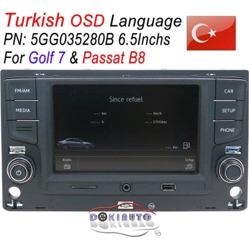 Turkish OSD 6.5 " MIB Radio System Support MirrorLink Bluetooth-compatible Desay 5GG035280B For VW Golf 7 MK7 VII Passat B8
