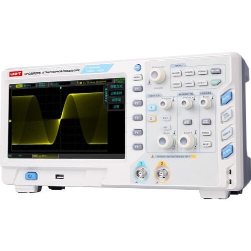 UNI-T UPO2072CS Ultra Phosphor Oscilloscope 2 CHANNELS 70 MHz Bandwidth 1GS/s 28Mpts 8 Inches TFT LCD