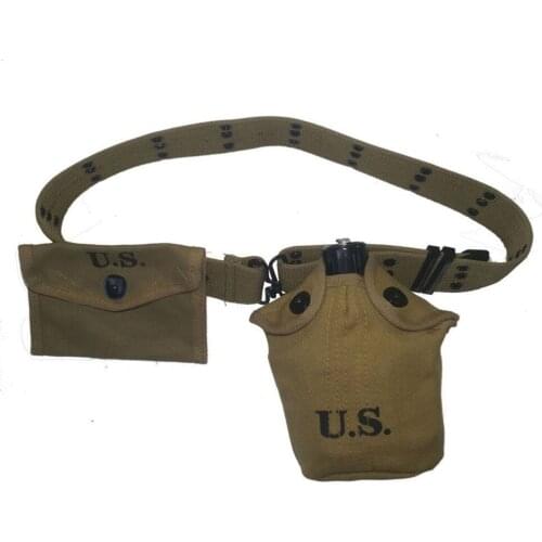 WW2 US EQUIPMENT SOLDIER CANTEEN FIRST AID POUCH 3 EYES BELT MILITARY SOLDIER COMBINATION