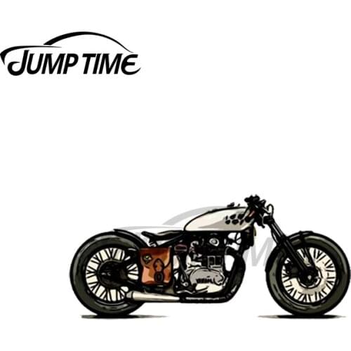 Jump Time 13 x 3.2cm For Custom Retro Bike Dreams Car Stickers Trunk Windows Decal Bumper Cartoon Refrigerator VAN Decoration