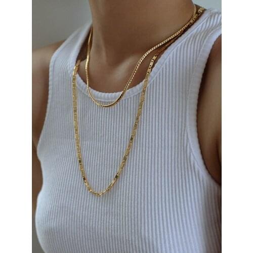 Unisex chain necklace layering gold plated sparkle choker and torque Holiday jewelry