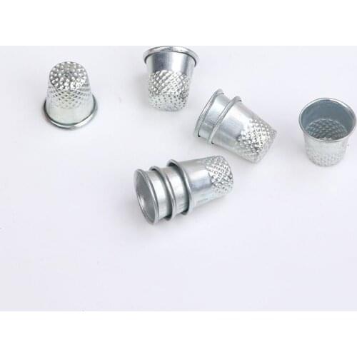 10 Pcs/Lots Silver Metal Thimble Handmade DIY Finger Protection Special Sewing Tools For Crimping Thread