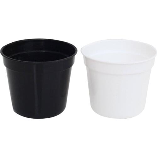 10 Pcs Mini Plastic Round Flower Pot Indoor Plant Pots Drainage Minimalist White/Black Home Decor Flower Gardening Pots for