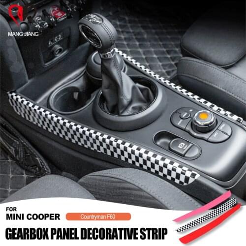 New 2pcs Car Gear Shift panel ABS Stickers For Mini Cooper F60 F54 Car-styling Accessories Gear Shift Both Side Decoration Panel