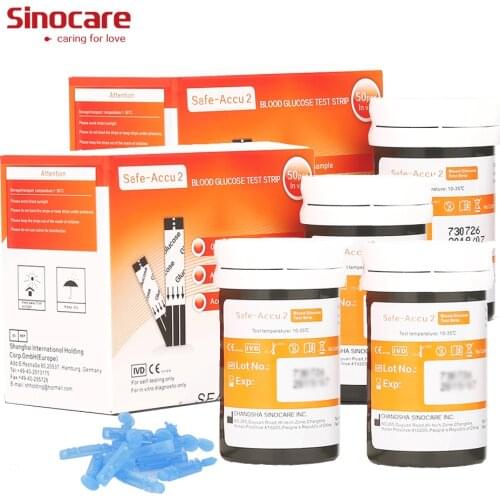 [200pcs] Sinocare Blood Glucose Test Strips (for Safe-Accu2 only)