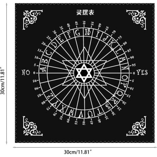 30x30cm Tablecloth Divination Card Pad Pendulum Magic Pentacle Runes Altar Table Cloth