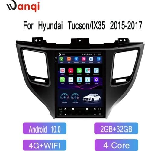Tesla Model 2G+32G Android10 Car Radio for Hyundai Tucson/IX35 2015 2016 2017 Multimedia Stereo Radio GPS Navigation No dvd 1din
