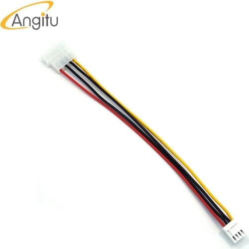 Angitu 10pcs/lot 4 Pin 3.5 Floppy Drive FDD To 5.02 Molex IDE 4Pin Male Power Adapter Cable Small 4 Pin Floppy Cable 20cm