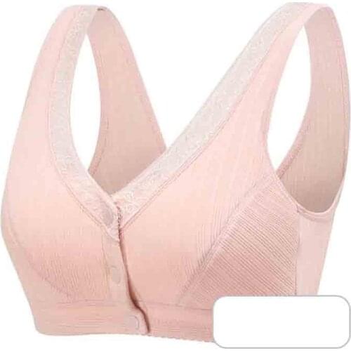 Women Button Front Buckle Bra Ladies Lace Sexy Seamless Lingerie Cotton Underwear Soft Comfortable Intimate Brassiere New