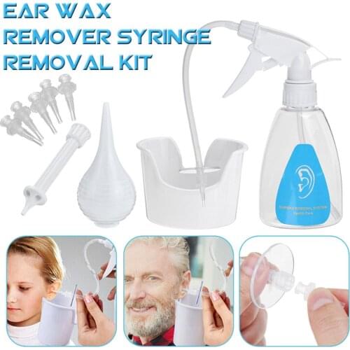 Ear Wax Remover Syringe Removal Kit Washing Cleaner Squeeze Ear Care with 5 Tips