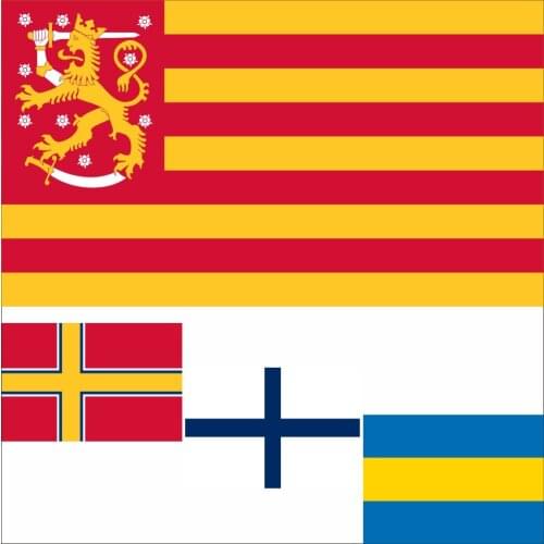 Finnish Historical Banner Striped Flag Finland (Unofficial) 3X5FT 100D Polyester Double Stitched High Quality 90X150CM