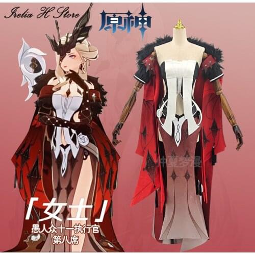 Genshin Impact Cosplays NPC Lady Cosplay Costume Halloween costumes Full set dress female