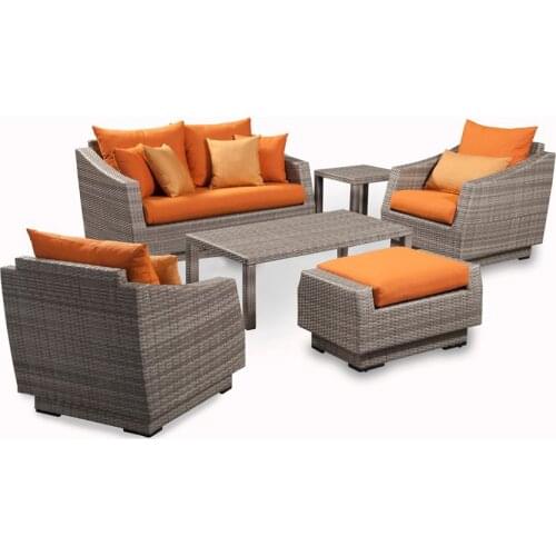 Hot sale white wicker cheap outdoor high end sectional sofa