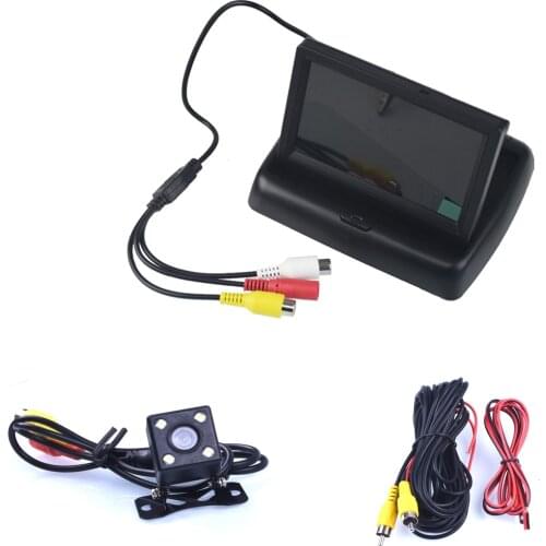 HD CCD 4.3" Color TFT LCD Folding Car Parking Assistance Monitors S DC 12V Folding Car Monitors With Rear View Camera