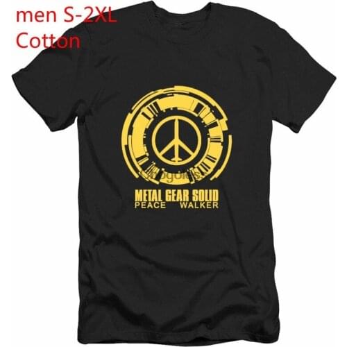 Metal Gear Solid Peace Walker Mens T Shirt Mens Fashion Crew Neck Short Sleeves Cotton Tops Clothing Black