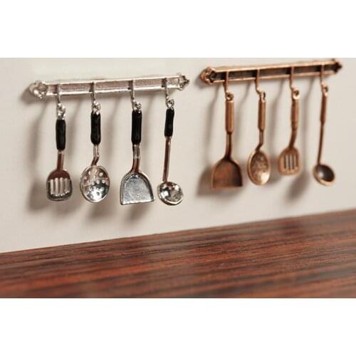 5pcs/Set Kitchen Dollhouse Miniature Mini Cookware Kit Tools Accessories 1:12 Dollhouse Munecas Miniaturas A5T2 De Casa DIY O7G9