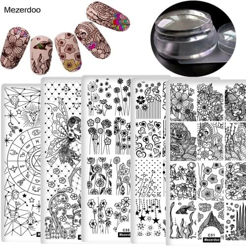 Nail Stamper Sets Jelly Stamping Sets Different Design Nail Stamp Plates Image Metal Templates 3D Nails Art Decoration Stamper