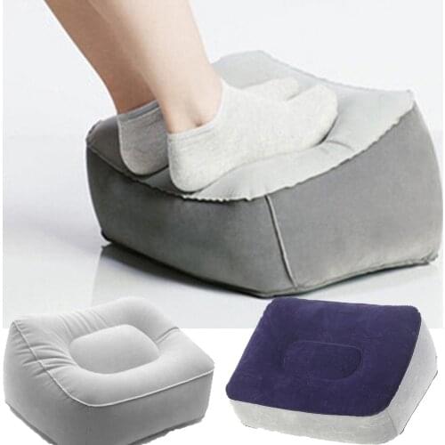 Inflatable Foot Rest Pillow Cushion Portable PVC Air Travel Office Home Leg Up Footrest Pillow Relax Hot Sales
