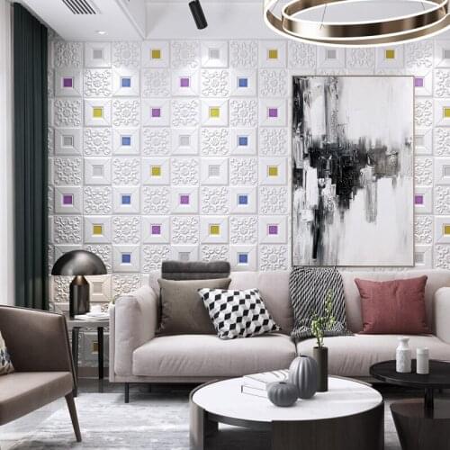 Beibehang Living Room TV Wall Paper Waterproof Moldy Soft Wall Sticker European Luxury Self-adhesive PVC Wallpaper 3D