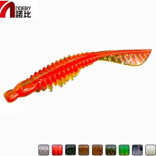 NOEBY Soft Fishing Lure 6Pcs 100mm 3.5g Worm Soft Bait Silicone Baits Isca Artificial Para Pesca Leurre Peche Fishing Wobbler