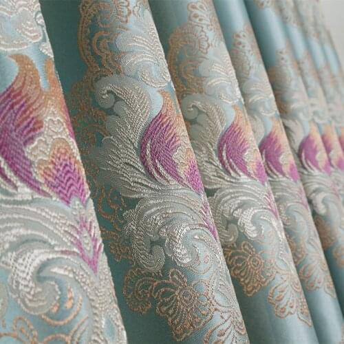 New European Style Simple Modern Atmosphere High Precision Thick Jacquard Curtain Curtains for Living Dining Room Bedroom