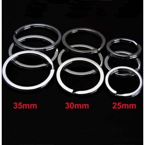 New 10Pcs Metal Key Holder Split Rings Keyring Keychain Keyfob Accessories 25mm 30mm 35mm HOUS