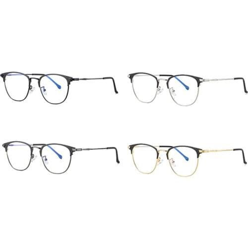 Anti Blue Light Glasses For Men Women Computer Gaming Anti Radiation Blue Ray Blocking Glasses Blocker Goggles Metal Flat Mirror