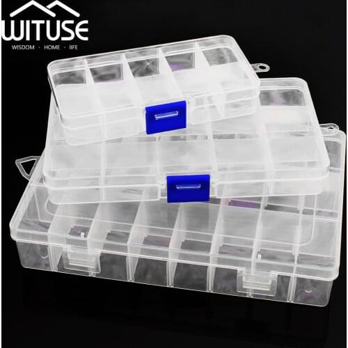 10/15/24 Grids Plastic Storage Organizer Jewelry Box Compartment Adjustable Container For Beads Earring Box For Jewelry Box Case