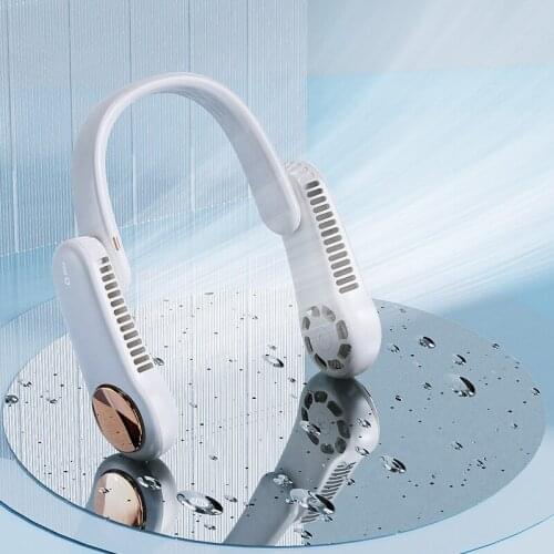 Hanging Neck Fan Small Lazy Neck Hanging Sports Portable Rechargeable Leafless Silent Large Wind Headwear