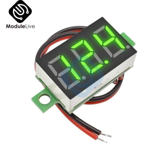 DC 4.7~32V 3-Digit Display Voltmeter 0.36 Inch Mini LED Digital Voltmeter Green Panel Volt Voltage Meter 0.36