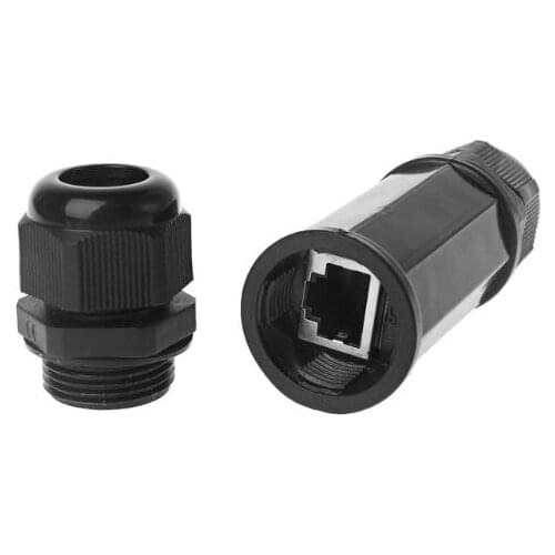 Coupler Adapter RJ45 Waterproof Connector IP67 Ethernet Network Cable Connector Double Head Outdoor LAN Female Cat5 6 7 8P8C