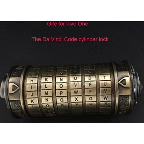 Wedding present Da Vinci cylinder Code lock rings lover boyfriend girlfriend birthday Valentines Day gift Escape room lock