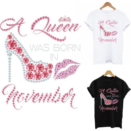 Pink Heels Thermal Patches For Clothes DIY Washable Heat Transfer Loving Iron On Patches Women T-Shirt Hoodies Decoration