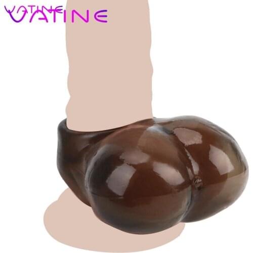 VATINE Reusable Adult Sex Products Bondage Chastity Cage Lock Delay Ejaculation Sex Toys For Men Penis Ring Scrotum Ring