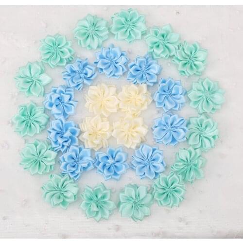 10Pcs Silk Satin 4D Handmade Craft Flower Package Wedding Bridal Bouquet Rose Flower Hairpin Clothing Accessories