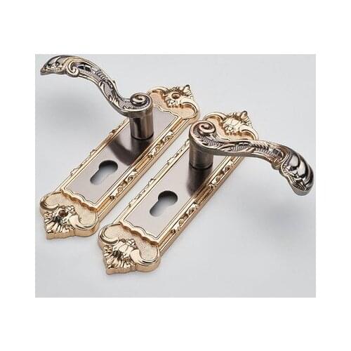 1 Set of door lock Vintage European style Universal Retro Door bedroom lock Interior anti-theft security door lock