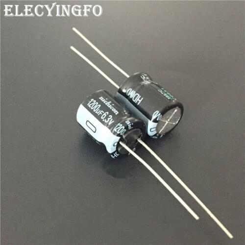 10pcs 1200uF 6.3V NICHICON HD Series 10x12.5mm Extremely Low Impedance 6.3V1200uF Aluminum Electrolytic Capacitor
