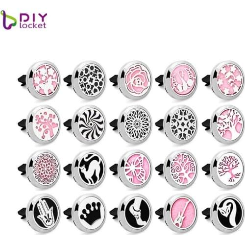 316 Stainless Steel Car Essential Oil Diffuser 30mm Fashion Car Aromatherapy Jewelry Wholesale AE161-180