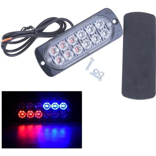 36W High Power 12V 24V Side Strobe Warning Flashing light lamp car styling Newest 12LED Car Truck Pickup Emergency Ultra-thin