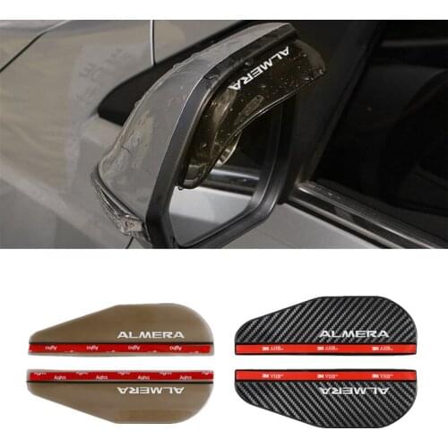 Car Rearview Mirror Rain Eyebrow Rain Shield Shade Protector Cover for Nissan Almera G15 N16 Car-Styling Accessories