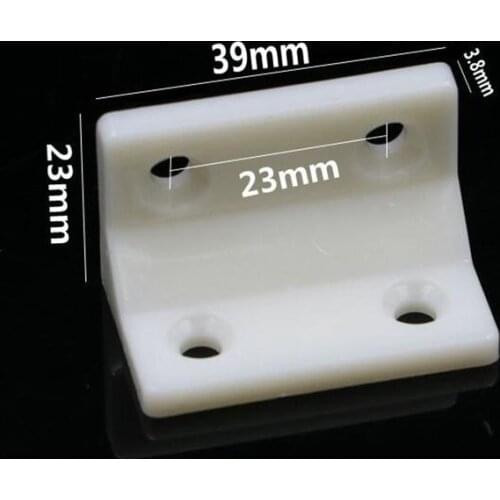 Woodworking Hardware Furniture Fixed Right Angle Connector Plastic L Corner 39X23X23mm X50