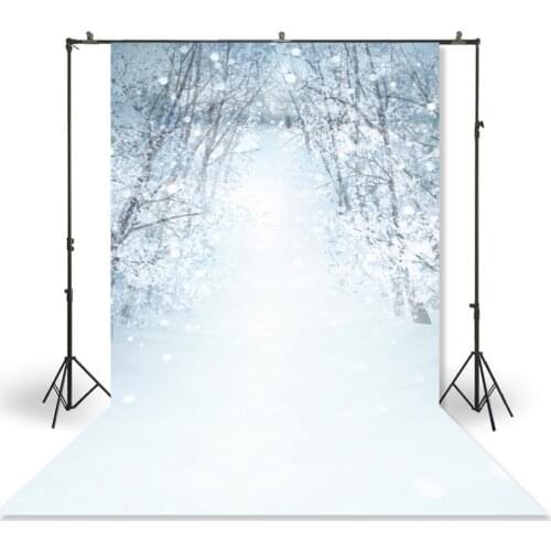 HUAYI Photography Backdrop Newborns Baby Child Photo Booth Background Snowy Winter Forest Christmas Backdrop XT-4271