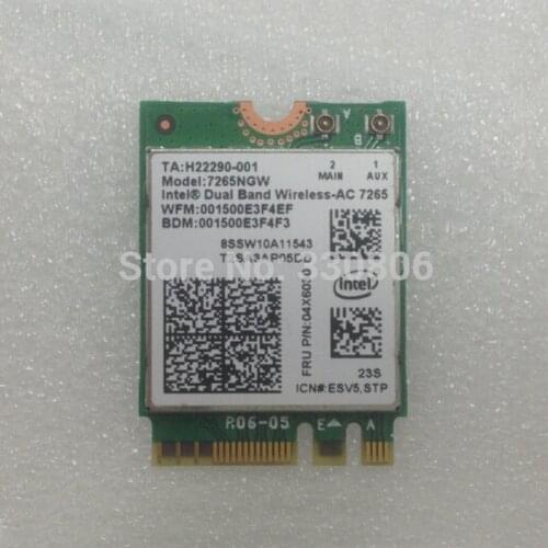 Intel Dual Band Wireless-AC 7265 7265NGW WiFi + Bluetooth4.0 Wifi card For ThinkPad Yoga 14 yogo 15 Series FRU 04x6030