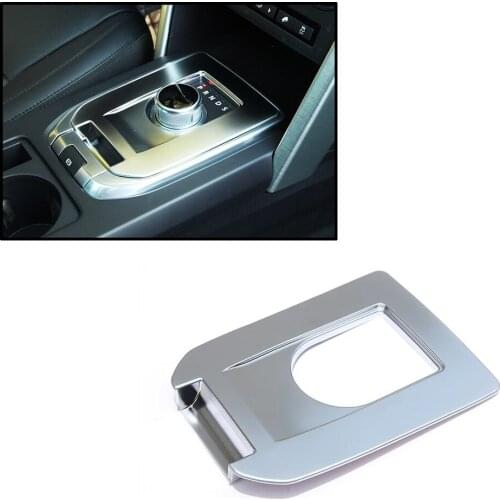 JEAZEA ABS Chrome Car Water Cup Holder Sequins Trim Gear Shift Panel Cover Decals For Land Rover Discovery Sport 2015 2016 2017