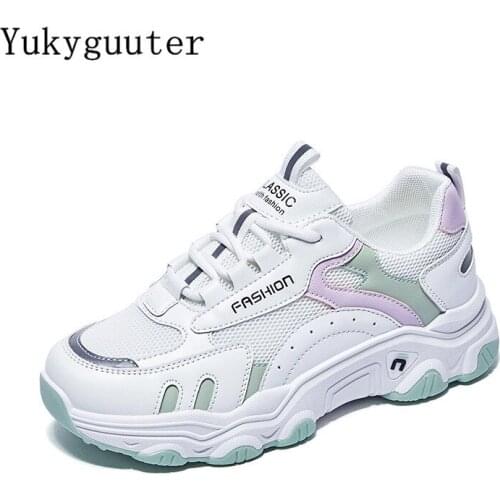 Sport Running Shoes Woman Outdoor Breathable Thick Sole Lightweight Athletic Mesh Sneakers Female Summer High Quality