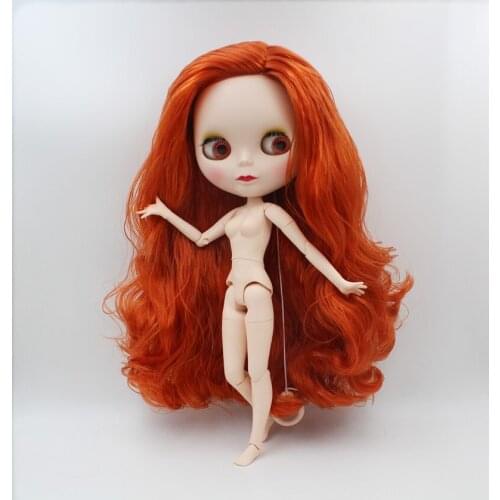 Blygirl,Blyth doll,Orange curly hair, nude dolls, 1/6 body, Blygirl dolls, 19 joint bodies, can dress her and make up
