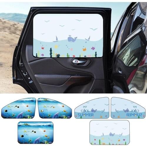 Cartoon Shade Curtain Car Magnetic Sunshade Side Window Magnetic Insulation Shading Curtain