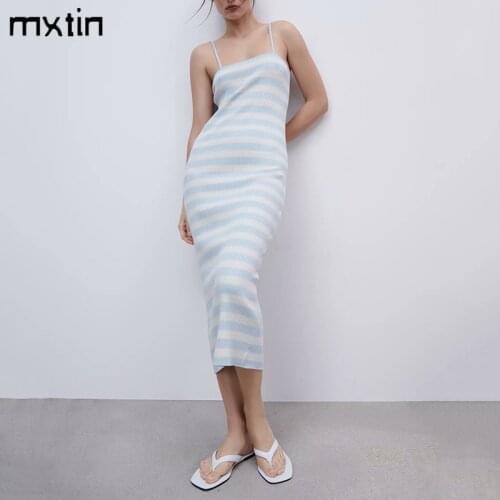 Модные трикотажные платья Mxtin China At AliExpress
