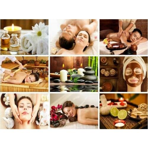 Lot style Choose SPA Massage Health Beauty Facial Thai Relaxation Salon Art print Silk poster Home Wall Decor